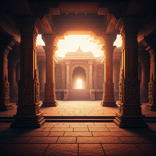 Temple Courtyard Sunrise